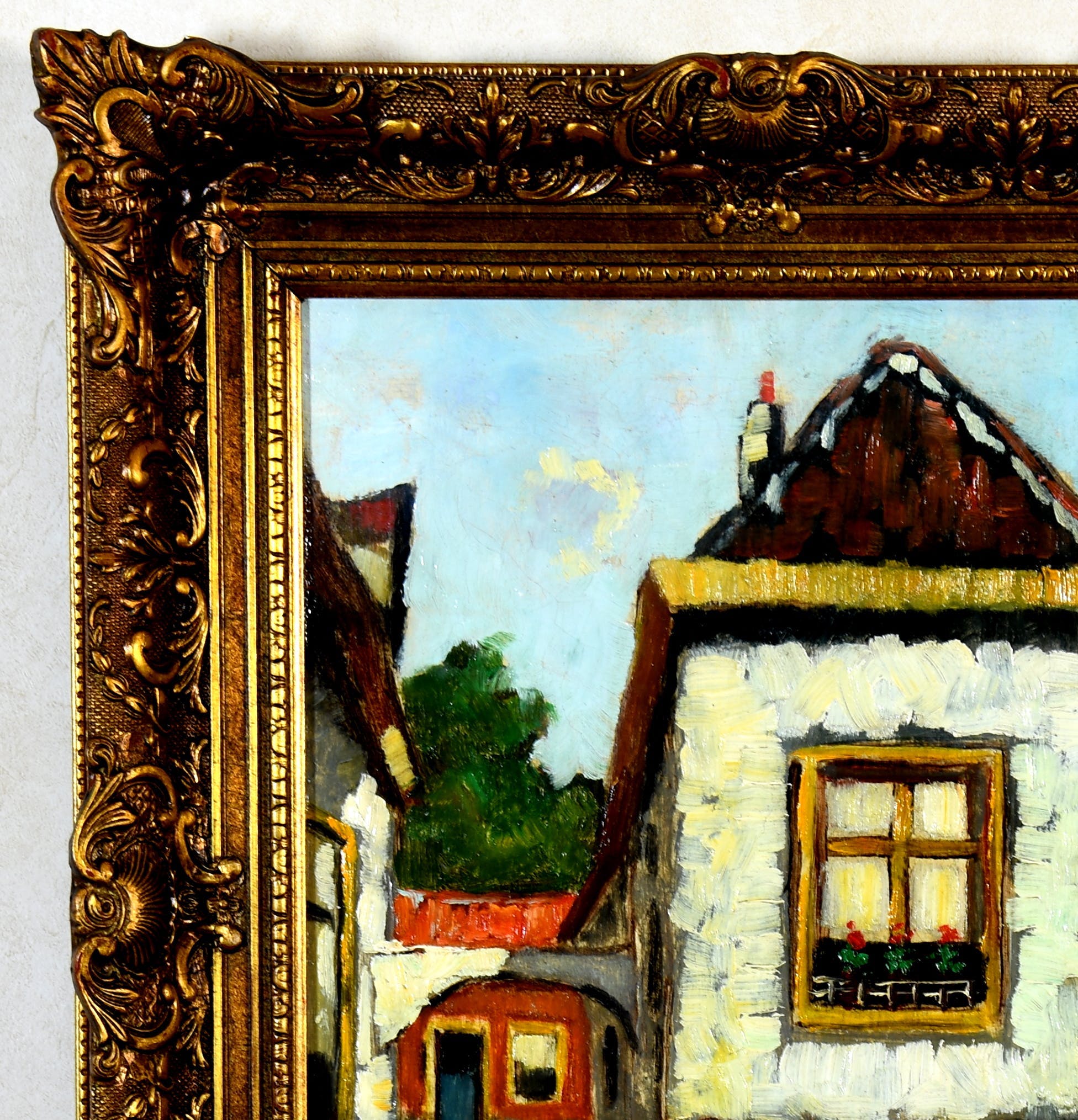 Adriaan Terhell - (1863-1949) - "Oud Woonhuis met Bloemen in Venster"-olieverf op doek-gesigneerd. kopen? Bied vanaf 70!