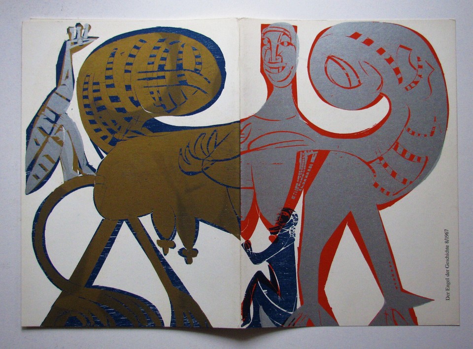Helmut Andreas Paul Grieshaber - ENGEL DER GESCHICHTE 8 . " DER HELLAS ENGEL " 1967 kaufen? Bieten Sie von 200!