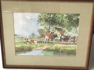 Albert Temming - Landschap met koeien kopen? Bied vanaf 100!
