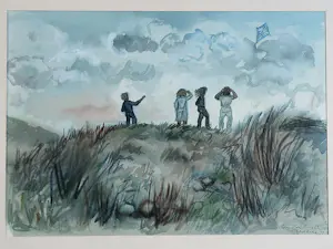 Lou ten Bosch - L' Ardeche, kinderen met vlieger. kopen? Bied vanaf 75!