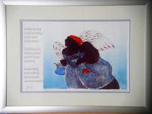 Ada Breedveld - Engel met Gedicht (mooi gelijst) verkocht voor € 115!