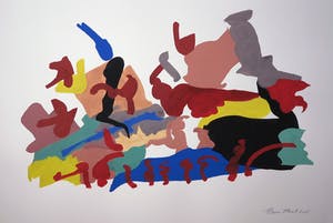 Henri Plaat - Gouache op papier, Zonder titel (Groot) kopen? Bied vanaf 1!