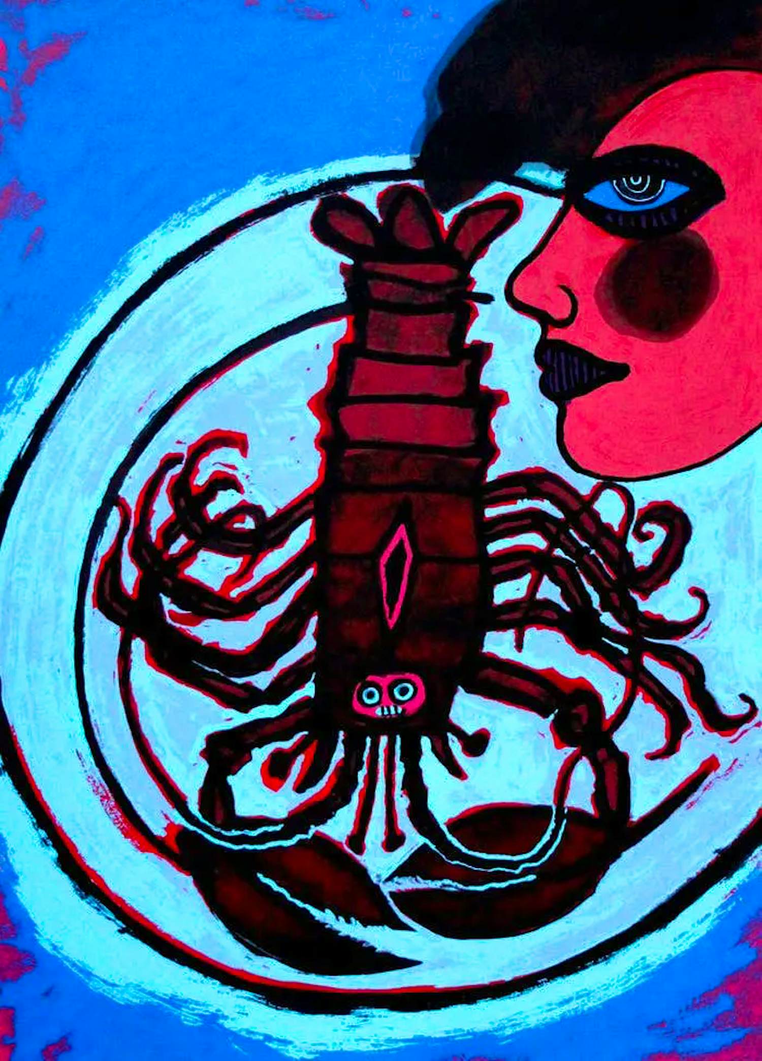 Corneille - zeefdruk: Tete et Homard - 1992 kopen? Bied vanaf 275!