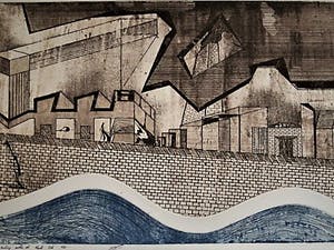 Theo van den Akker - UNICA (5/5) diepdruk ETS - Rotterdam - "Branding achter de Kade" kopen? Bied vanaf 1!