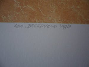 Ada Breedveld - Zeefdruk. z.t. (Dame in kimono met aap) kopen? Bied vanaf 30!