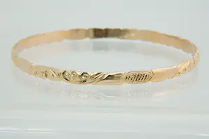 Acheter10 - Grote, fraai bewerkte 18Kt rose gouden "rinkel" armband? Enchérissez de 690!