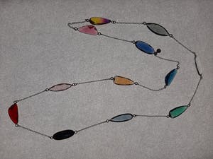 Curiosa - Vintage Zilveren ketting 925 met div. halfedelst. kopen? Bied vanaf 25!