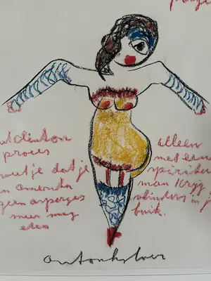 Anton Heyboer - Dansende dame, in Krützmann lijst kopen? Bied vanaf 175!