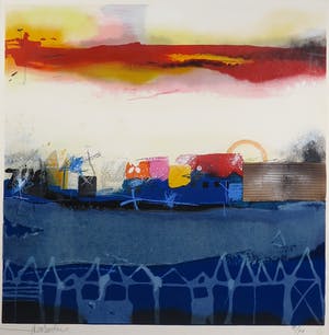 Theo Koster - Zeefdruk en collage, Zonder titel - Ingelijst (Groot) kopen? Bied vanaf 1!