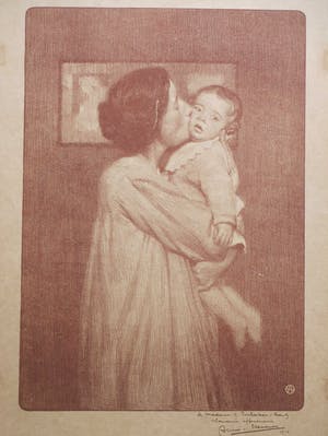 Aime Stevens - Moeder en kind - Lithografie kopen? Bied vanaf 45!
