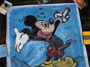 Peter Klashorst - Acrylverf op doek , “Mickey Muis” – GROOT - 119 x 110 cm - 2018 kopen? Bied vanaf 300!