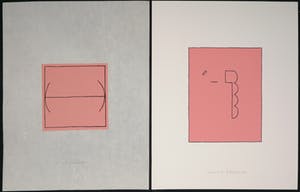 Cees Andriessen - Laureatenmap met twee prenten (zeefdruk en linosnede), z.t. kopen? Bied vanaf 40!