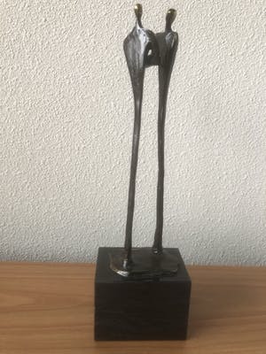 Corry Ammerlaan - Slank hoog beeld met de titel " DANK " kopen? Bied vanaf 45!
