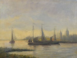 Albert Baertsoen - Prachtig marine schilderij 'gesigneerd' A.Baertsoen 1909 kopen? Bied vanaf 280!