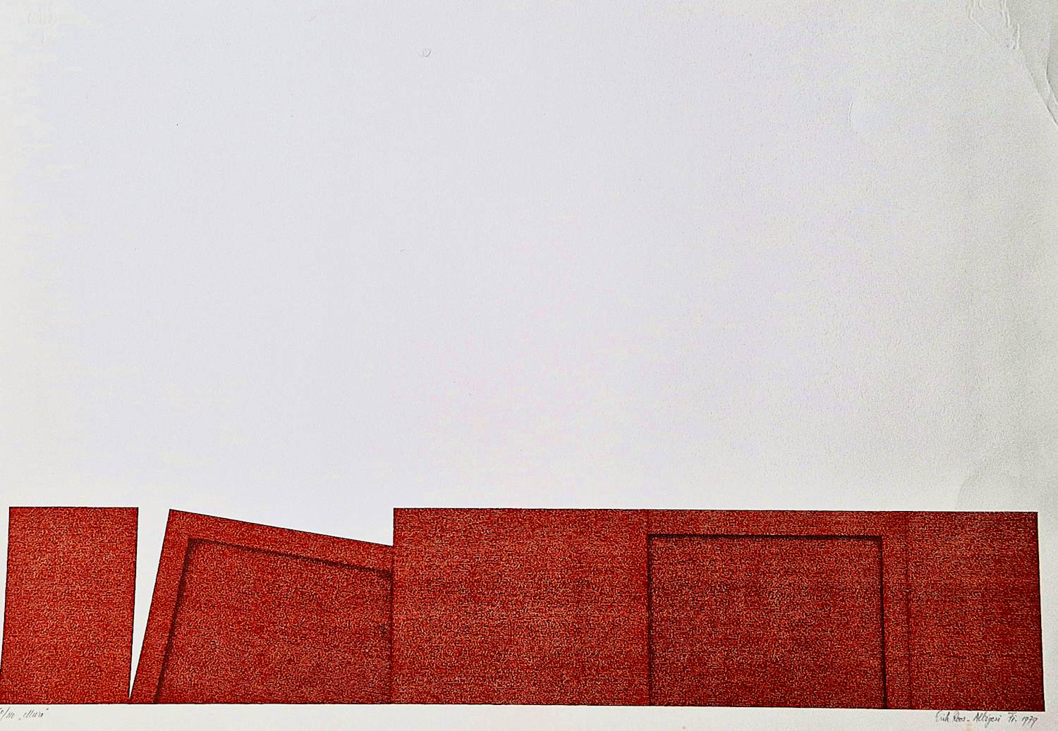 Erik Roos - Galerie Asselijn Amsterdam - kleuren litho "Muro Alligesi Firenze" bep. oplage kopen? Bied vanaf 45!