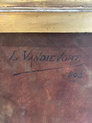 Louis charles Van Dievort - Oude dame met een boek kopen? Bied vanaf 350!