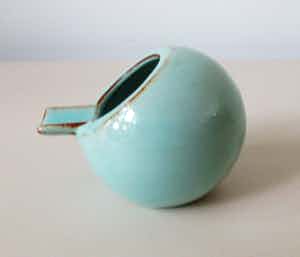 Mobach Keramiek - Turqoise Kogelasbakje model 50 verkocht voor € 1!