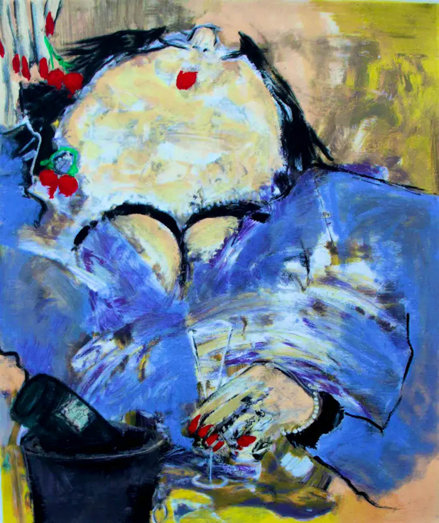 Gerdine Duijsens-Kroezen - Zeefdruk: 'Als de kersen rijp zijn' kopen? Bied vanaf 175!