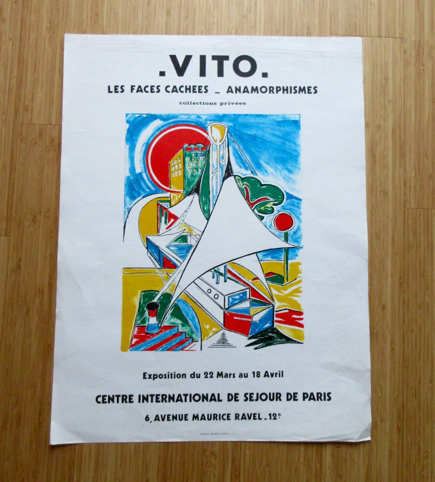 Victor Vito - Origineel Affiche van een expositie in Parijs verkocht voor € 1!
