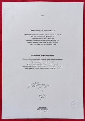 Zhuang Hong Yi - Het monumentale werk, overzichtsboek met gesigneerde zeefdruk (zeer groot) kopen? Bied vanaf 550!