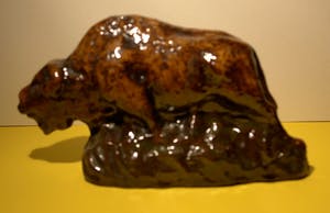 Niet of onleesbaar gesigneerd - Stier, gebakken en geglazuurd kopen? Bied vanaf 1!