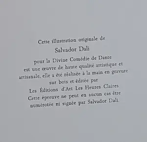 Salvador Dali - originele illustratie van Salvador Dali voor La Divine Comedie de Dante kopen? Bied vanaf 1!
