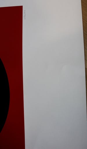 Genevieve Claisse - giclee: Circle rouge kopen? Bied vanaf 175!
