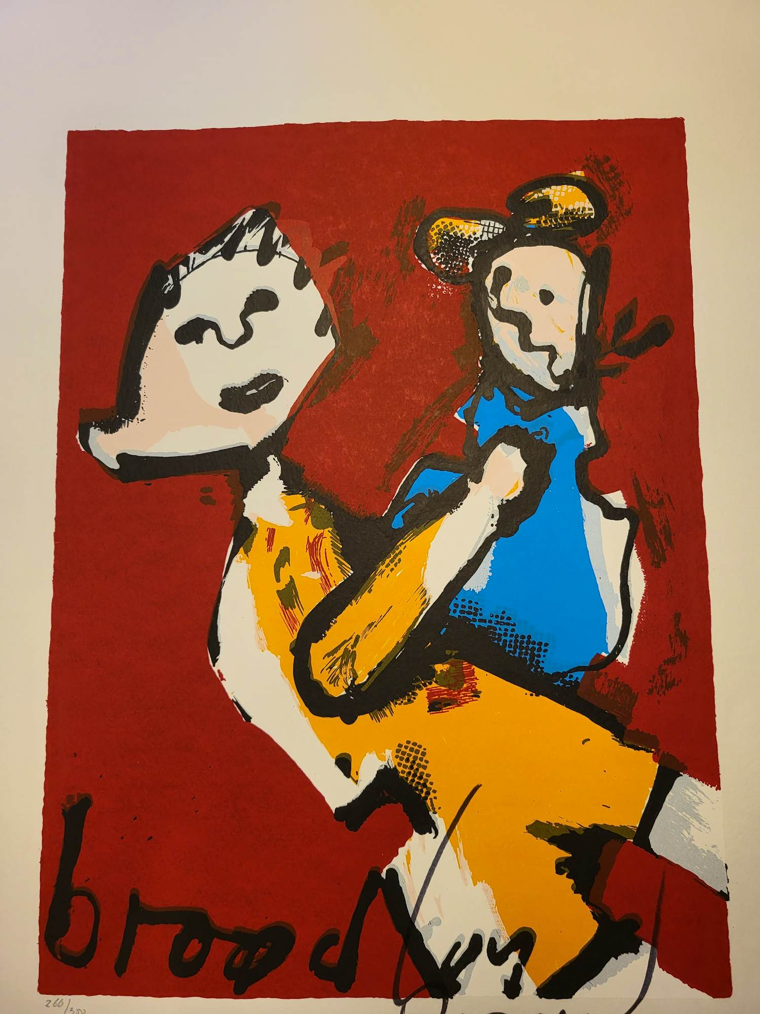 Herman Brood - Moeder en Kind - 185/350 - gesigneerd verkocht voor € 195!