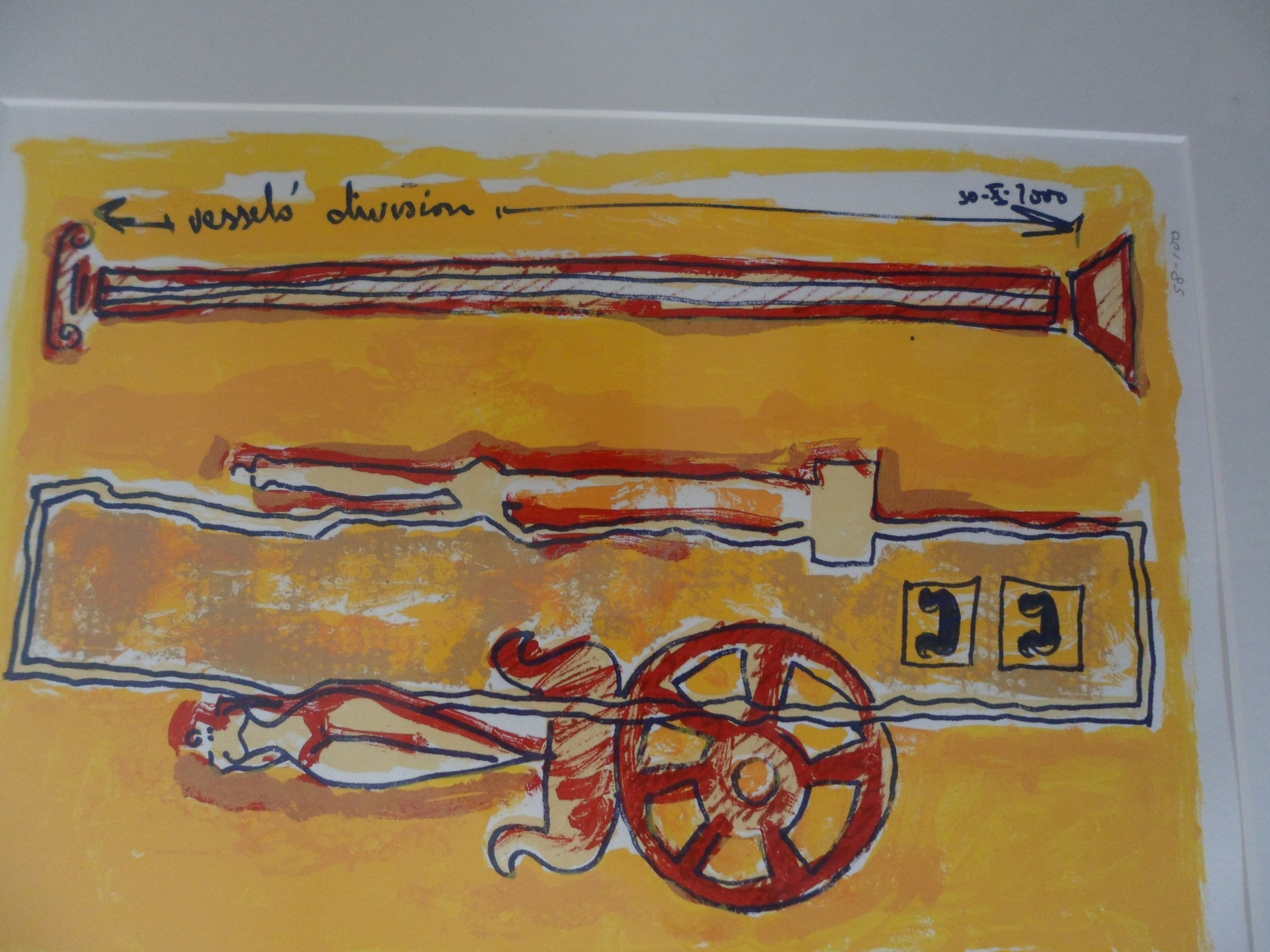 Simon Woudwijk - Zeefdruk, titel Vessels Division  kopen? Bied vanaf 30!