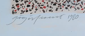 Ferenc Gogos - Goauche, Compositie met streep kopen? Bied vanaf 100!