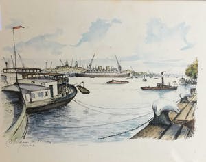 Niet of onleesbaar gesigneerd - C4151-9 - Rotterdam aan de Maas kopen? Bied vanaf 10!