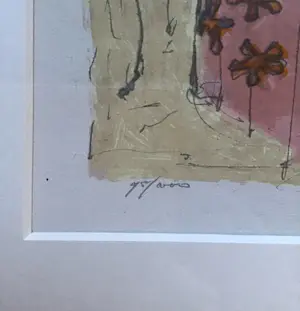 Richard Smeets - Zeefdruk Aan tafel, gesigneerd en ingelijst kopen? Bied vanaf 50!