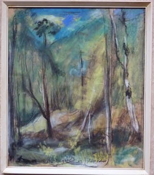 Piet van Wijngaerdt - Pastel tekening "Hooge Veluwe" 1959 kopen? Bied vanaf 160!