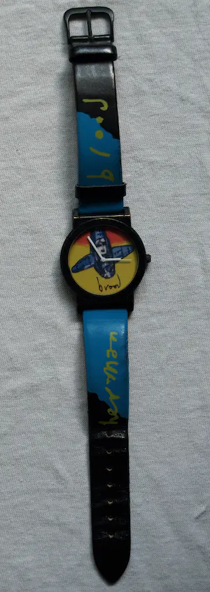 Herman Brood - 2x Horloge , “Erik Satie” en “Vliegtuig” – met doosjes kopen? Bied vanaf 1!