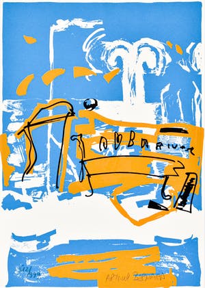 Arthur Bernard - blauw, oranje abstract kopen? Bied vanaf 50!