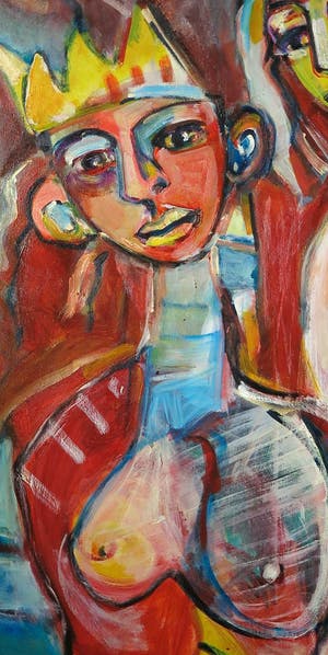 Christine Spierings - Olieverf op doek, z.t. Figuren (Groot) kopen? Bied vanaf 90!