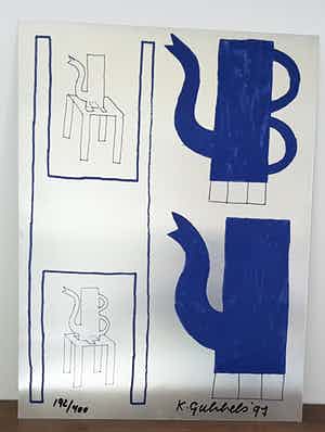 Klaas Gubbels - Werk op aluminium verkocht voor € 275!