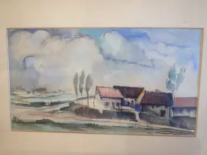 Jacques Mels - landschap met huisjes in Zuid-Limburg kopen? Bied vanaf 60!
