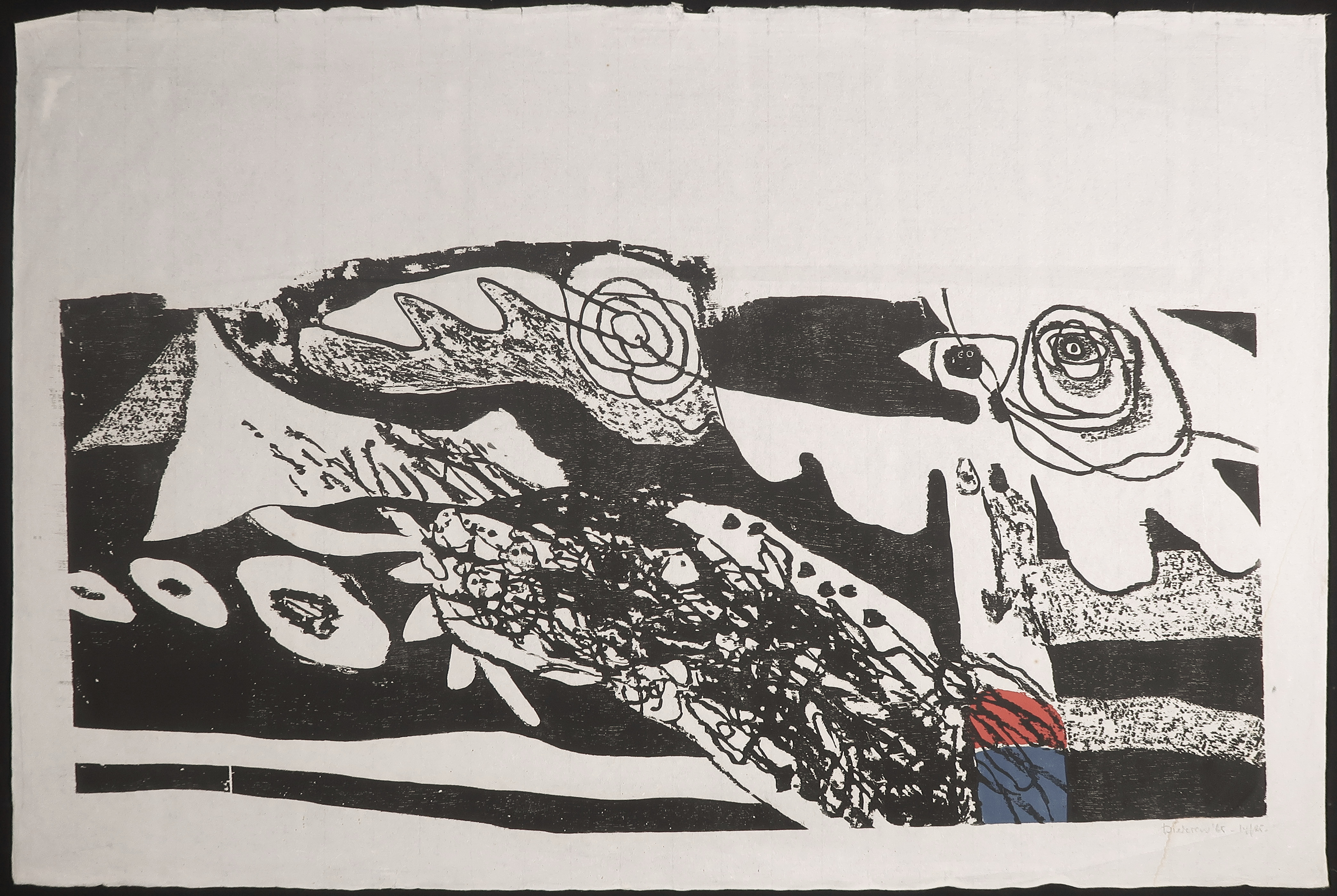 Jef Diederen - Houtsnede op rijstpapier, Zonder titel kopen? Bied vanaf 1!