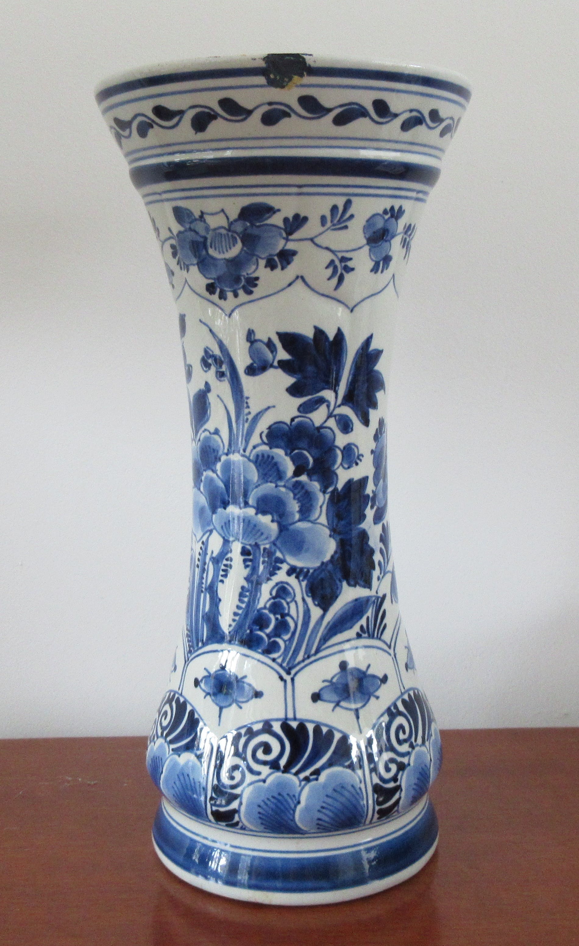 De Porceleyne Fles - Antieke Delftsblauwe vaas uit 1905 - Beschadigd kopen? Bied vanaf 1!