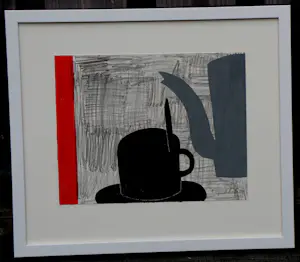 Klaas Gubbels - Houtsnede: stilleven - 2004(nieuwe lijst!!) kopen? Bied vanaf 599!