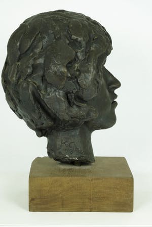 Karel Gomes - Bronzen beeld van hoofd van vrouw - ruim 22 kg kopen? Bied vanaf 695!