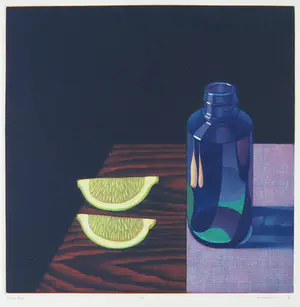 Joop Vegter - Mezzotint, Blauw flesje kopen? Bied vanaf 80!