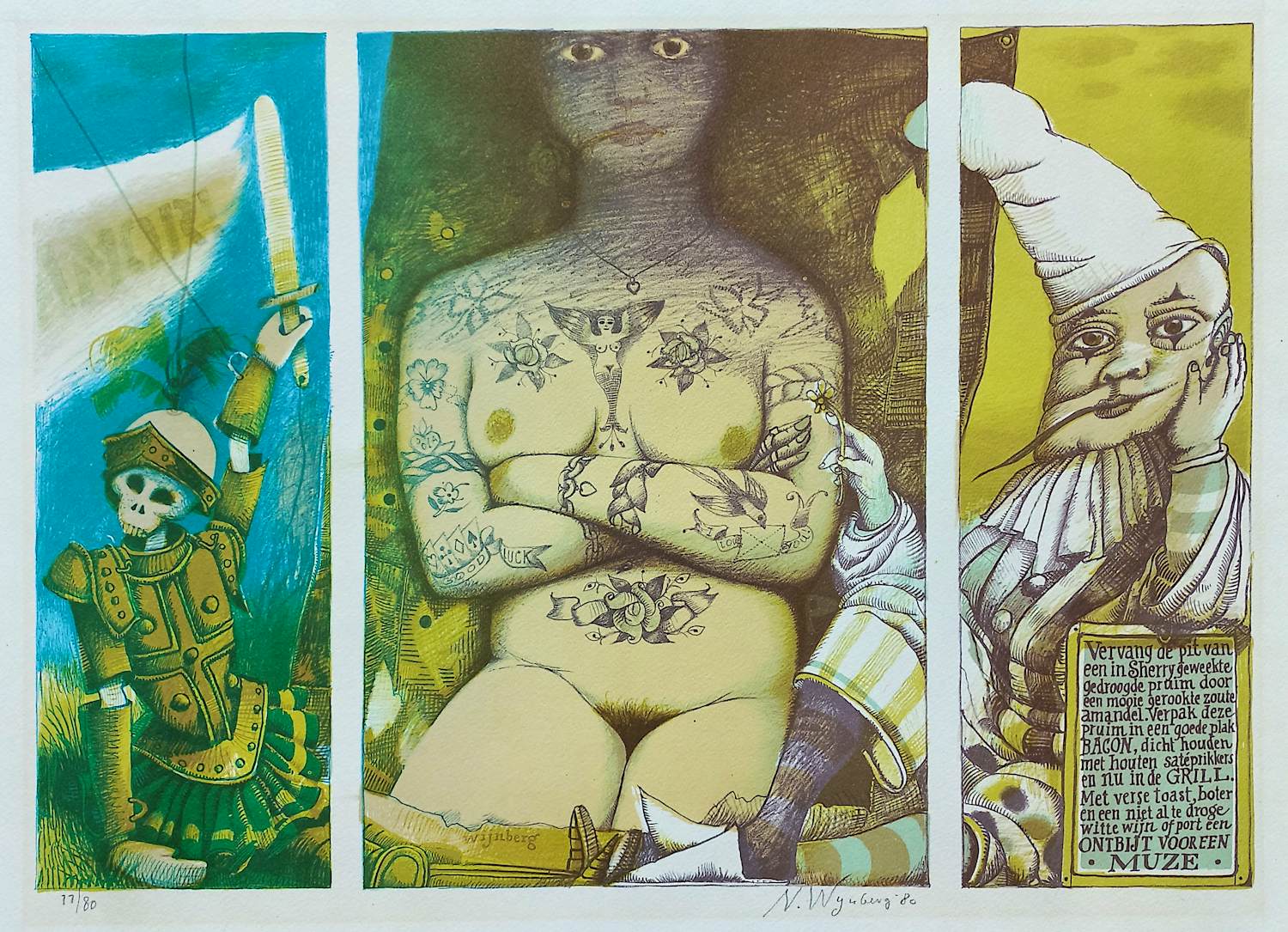 Nicolaas Wijnberg - Ontbijt voor een muze, litho kopen? Bied vanaf 55!