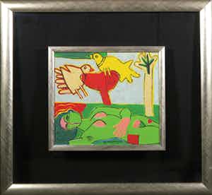 Corneille - Terragravure, Eternal Song of Summer - Ingelijst verkocht voor € 200!