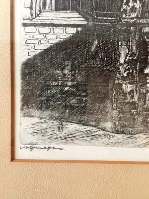 Marius Johannes Janssen - Nijmegen - Ets, Ingelijst kopen? Bied vanaf 40!