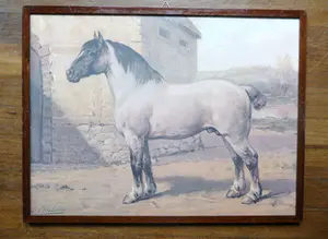 Otto Eerelman - Chromolithografie, Het Bretagner paard, kopen? Bied vanaf 60!