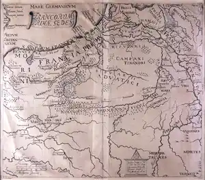 Mattheus Smallegange - Gravure, Francorum Primae Sedes, 1647? verkauft für € 20!