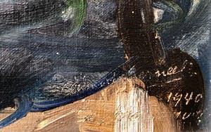 Clement Serneels - (1912-1991) "Bloemen in zwarte Vaas" 1940 kopen? Bied vanaf 500!