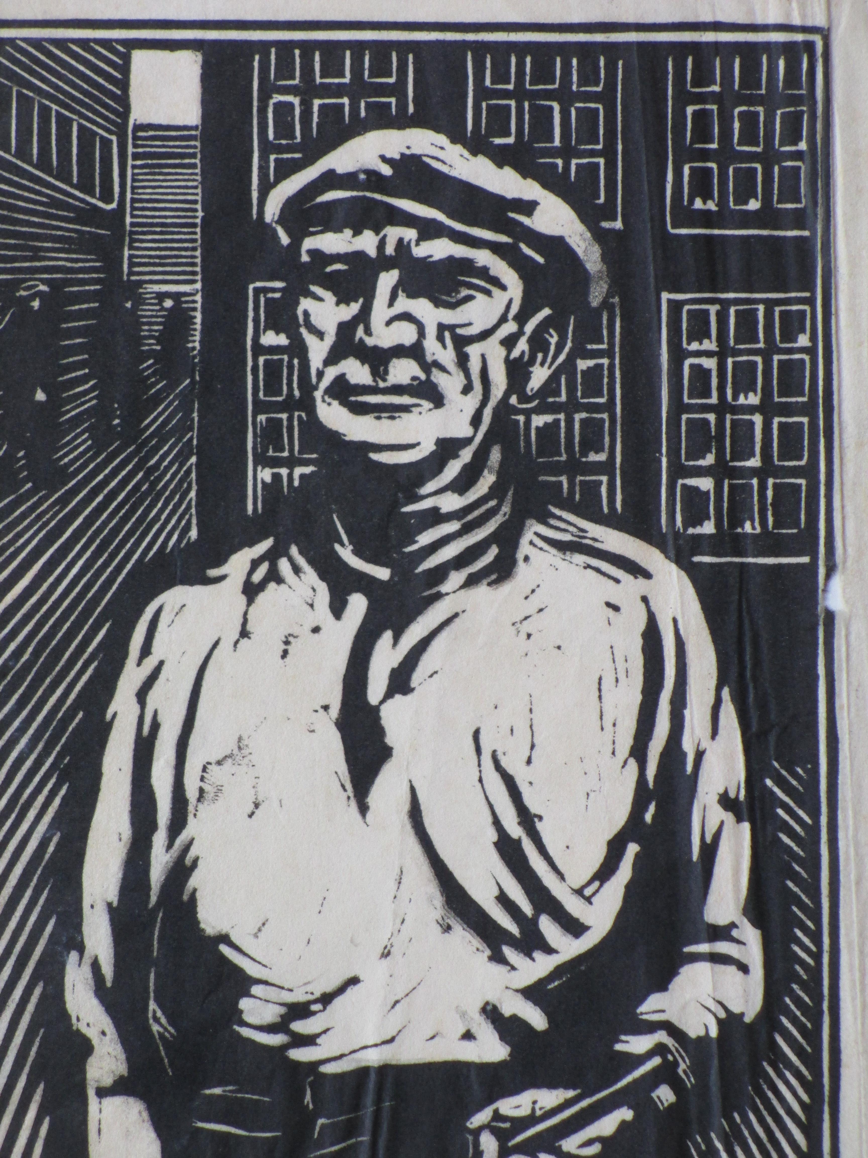 Chris Beekman - Arbeider - Houtsnede kopen? Bied vanaf 45!